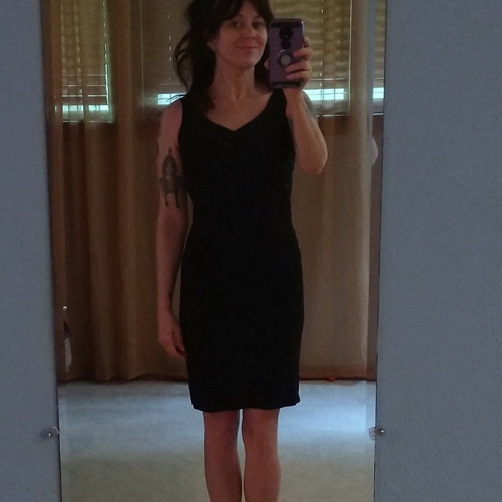 🌈 Vintage Black Cocktail Dress - Picture 1 of 3
